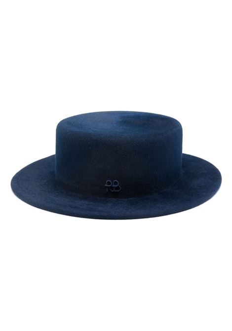 Cappello fedora con logo in blu Ruslan baginskiy - donna RUSLAN BAGINSKIY | Cappelli | CNT078FWRB078